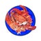 Lobster Meat In Blue Bowl