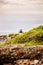 Lobster point lighthouse along the rocky coast of Maine on the Marginal Way path in Ogunquit