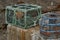 Lobster pots at Polpeor Cove, Lizard, Cornwall UK