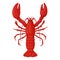 Lobster red icon, fresh seafood for delicacy