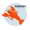 Lobster vector illustration. Seafood icon.