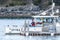 Lobstermen on a fishing boat sorting their catch of the day