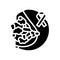 lobular breast cancer glyph icon vector illustration