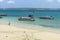 Local boats next to Prison Island Beach