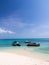 Local boats next to Prison Island, Zanzibar