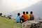 Local boys of harshil village nainital enjoy nature scenic beauty