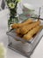 local breadstick called cakoi or youtiao a long golden brown deep fried strip of dough served for tea time