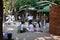 Local burmese poeple sits on the ground near Swe Taw Myat Pagoda in Yangon