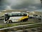 Local bus at Pasar Pelbagan - food market in the capital of Brunei, Bandar Seri Begawan