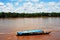 Local canoe are the only transportation on the Amazonian rivers of Peru.