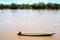 Local canoe are the only transportation on the Amazonian rivers of Peru. No roads are linking most of the towns. river of