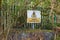 A local council sign warns of the dangers of the many disused and abandoned mine shafts in the historic 19th cen