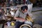 Local craftsman demonstrates on making traditional clay jar called