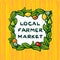 Local farmer market, farm logo design