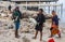 Local fishermen at Kelapa Lima Beach, Kupang, returns home after fishing with his catch.