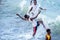Local Ghana African People Swimming and having Fun in the warm Atlantic Ocean water