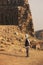 Local guard walking around Tughlaqabad Fort, New Delhi