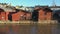 Local historical Northern wooden houses on the riverside in Porvoo Finland.