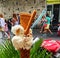 Local homemade ice cream gelato in Taormina