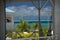 Local houses by the beach. Raiatea, French Polynesia