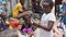 Local Hungry African Small Children Walk on Street Among the People, Zanzibar
