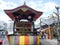 Local Japanese celebrating the Matsuri festival of Kehi Shrine where Mikoshi, portable shrines are p