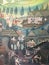 Local lifestyle ancient Thai people mural wall painting