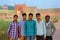 Local men standing in Agra Fort, Uttar Pradesh, India