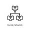 Local network icon. Trendy modern flat linear vector Local network icon on white background from thin line Internet Security and