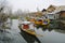 A local people at the beautiful view of Dal Lake Kashmir India during wiinter