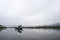 A local people at the beautiful view of Dal Lake Kashmir India during wiinter