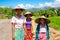 Local people after harvesting rice
