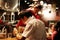 Local people mixed with a few tourists dinning ramen in Menya Musashi restaurant, maybe the best ramen option in Shinjuku, Tokyo.