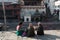 Local people watching Pashupatinath Temple in Kathmandu from across the river. Taken in Nepal