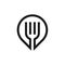 Local Pin Location Map and Fork, Creative Logo Design Inspiration