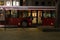 local public transport in historical city of south germany at october evening