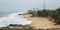 Local residents at the ocean shore in Ghana