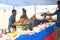 Local Snacks Vendor at Marina Beach, Chennai India