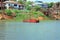 Local stilt houses built on Kaptai Lake, Rangamati, Bangladesh