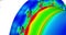 Local stresses of a finite element analysis of a mechanical machine part - 3d illustration