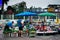 Local Thailand morning market sellers and vegetable stall shop