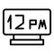 Local time icon outline vector. World zone