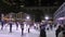Local and tourists enjoy skating at Bryant park New York