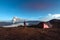 Local tourists set up tents to watch the sunrise at the top of Argosari Village at an altitude of 2900 MDL