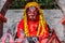 Local in traditional folk dance devil mask & costume, Guatemala