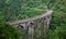 The local train acrossing the Nine Arches Demodara Bridge