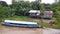 Local transportation boat in a village on the Amazon River