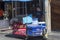 Local vendor with his cart selling hot food on the streets of Bangkok, Thailand