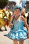 A local woman dancing during Festival of the Virgin de la Candelaria in puno, Peru. People, musical