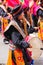 Local woman playing flute during Festival of the Virgin de la Ca